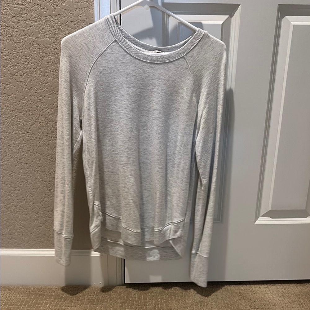 Athleta Light Gray Women's Crew Neck Sweatshirt